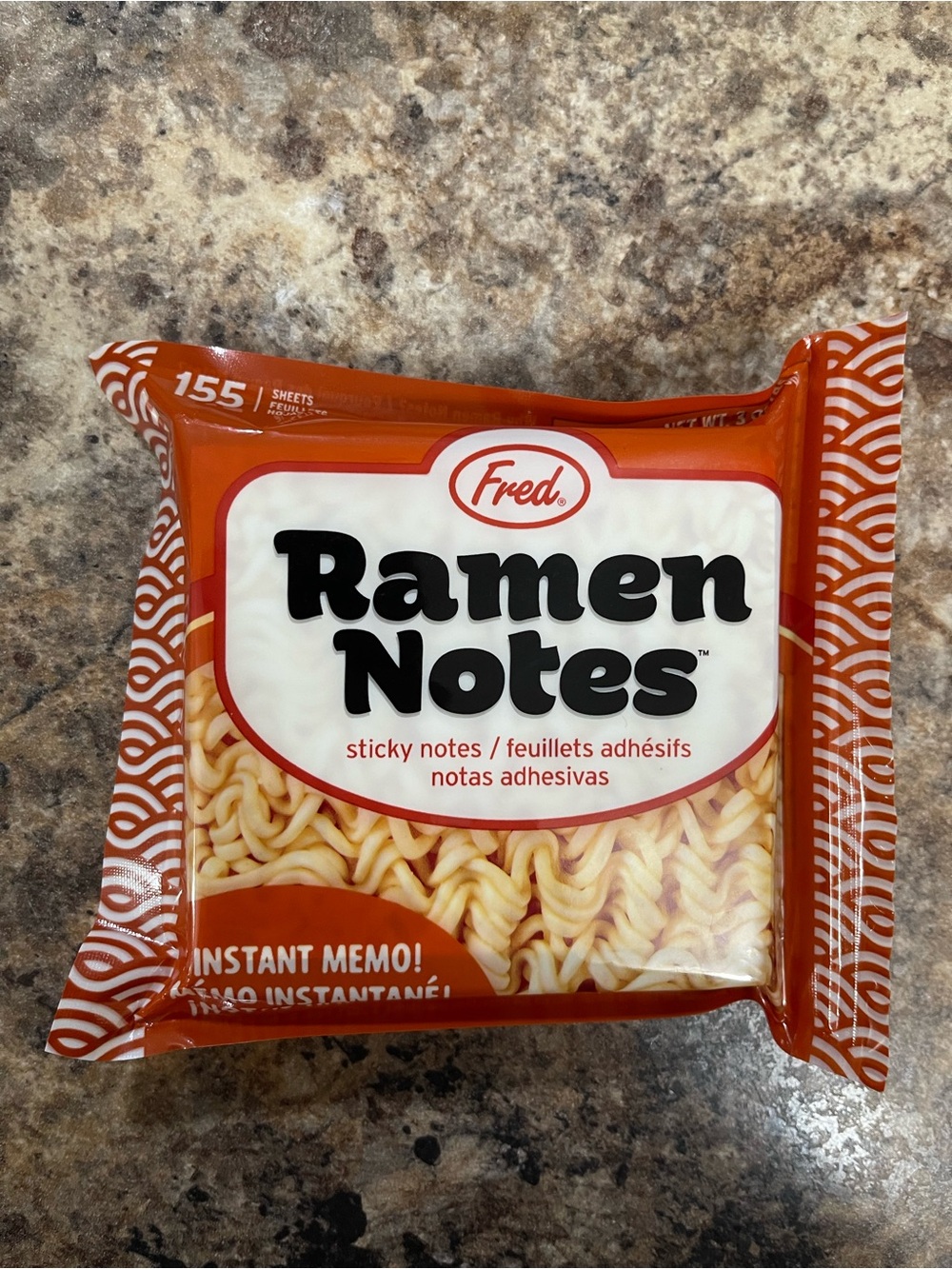 Fred Ramen Notes Sticky Notes - Orange and Cream